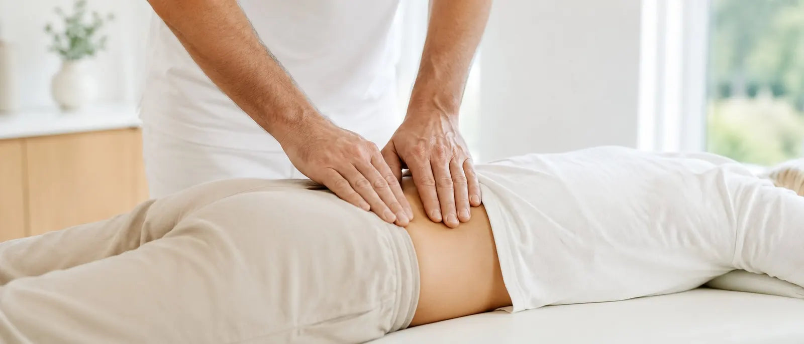 Physiotherapeut behandelt Patienten