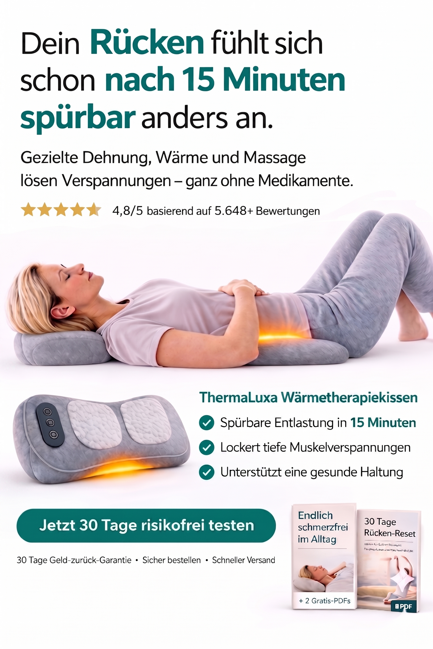 ThermaLuxa RelaxPro™ – Endlich schmerzfrei aufstehen – 15 Minuten täglich für spürbare Erleichterung.