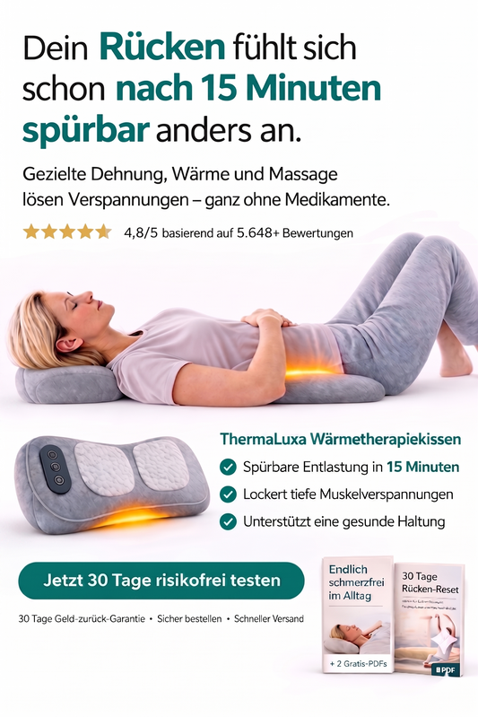 ThermaLuxa RelaxPro™ – Endlich schmerzfrei aufstehen – 15 Minuten täglich für spürbare Erleichterung.