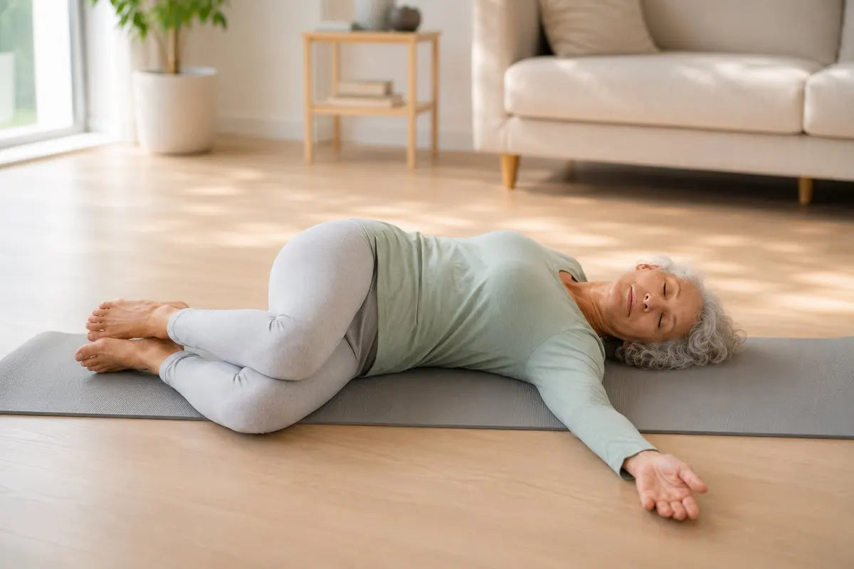 Liegende Rotation, Knie zur Seite abgelegt